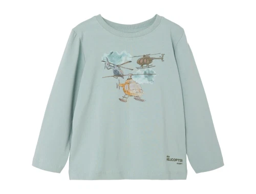 Name It blue surf t-shirt helikopter
