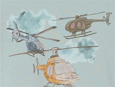 Name It blue surf t-shirt helikopter