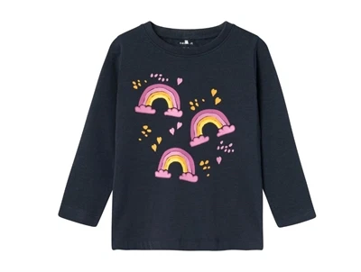 Name It dark navy rainbow top