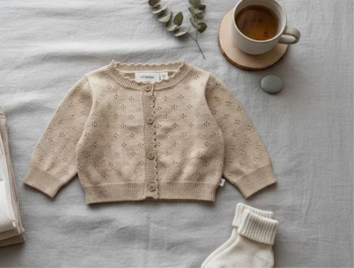 Lil Atelier cardigan croissant melange hulmønster