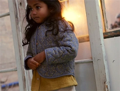 Lil Atelier quiet shade jakke short loose quilt