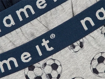 Name It grey melange boxershorts fodbold (3-pak)