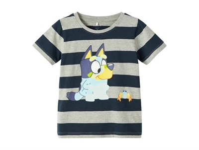 Name It grey melange t-shirt Bluey