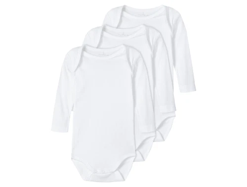 Name It bright white body ensfarvede (3-pak)