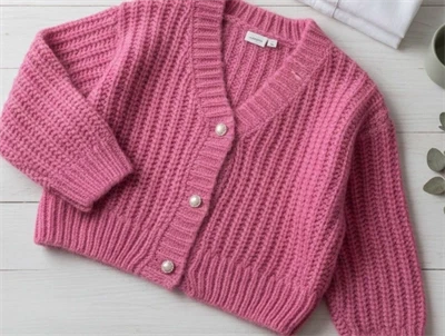 Name It sangria sunset strikcardigan similisten