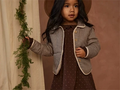 Lil Atelier rocky road jakke short loose tern