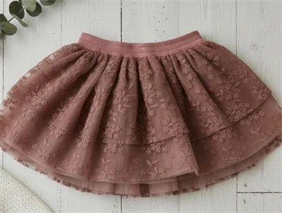 Lil Atelier burlwood nederdel tyl