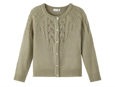 Name It dried sage cardigan strik