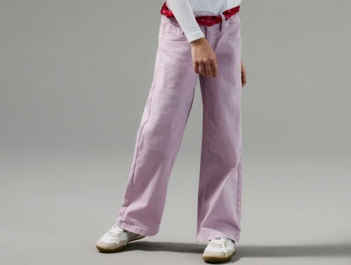 Name It bukser i lyserød nuance med wide leg