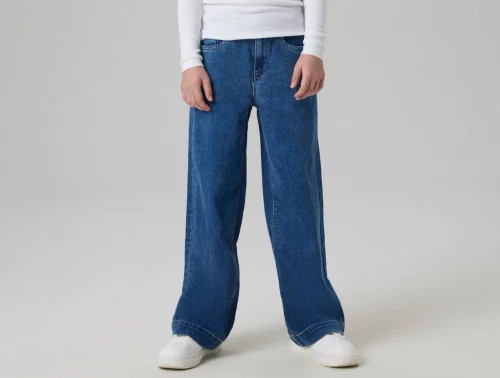 Name It wide jeans i blå denim på barn