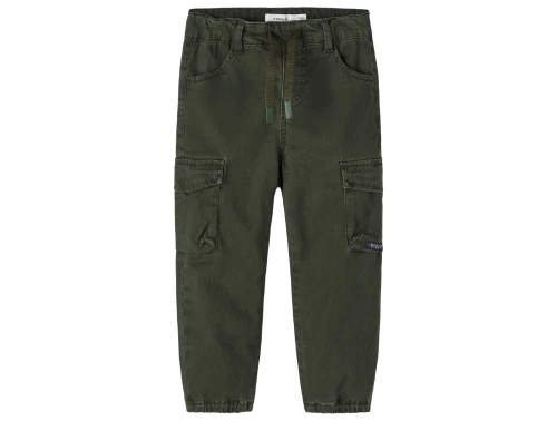 Name It cargo bukser i mørkegrøn nuance med lommer