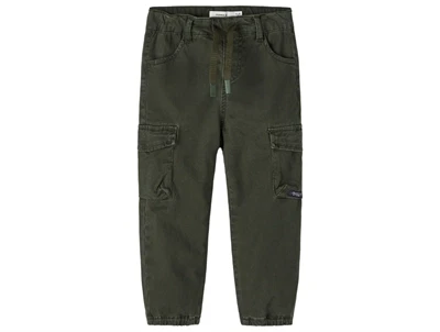 Name It cargo bukser i mørkegrøn nuance med lommer