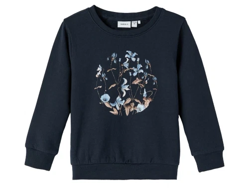 Name It dark sapphire sweatshirt blomster
