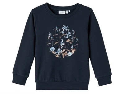 Name It dark sapphire sweatshirt blomster