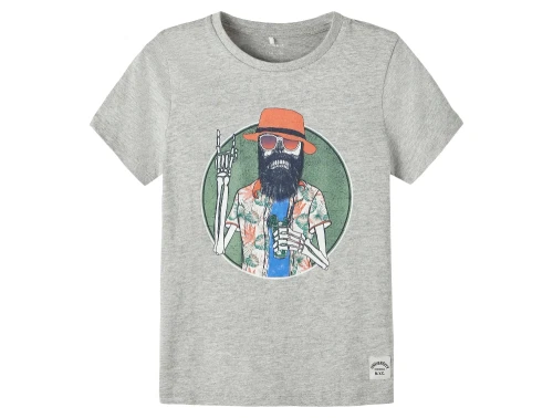 Name It t-shirt grey melange print