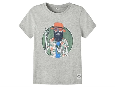 Name It t-shirt grey melange print
