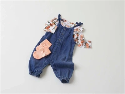 Name It dark blue denim buksedragt
