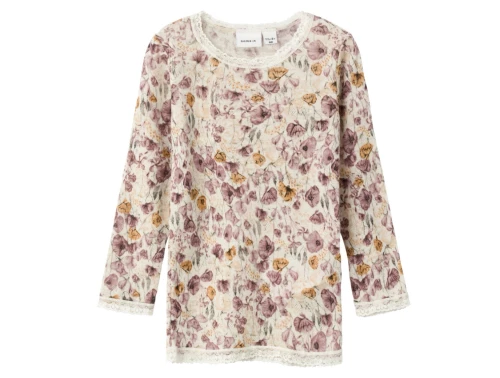 Name It moonbeam blomstret bluse merinould