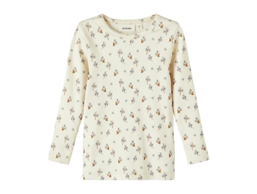 Lil Atelier top slim turtledove blomster