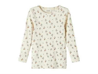 Lil Atelier top slim turtledove blomster