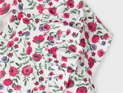 Name It bright white top blomster