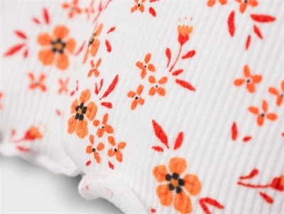 Name It bright white top blomster