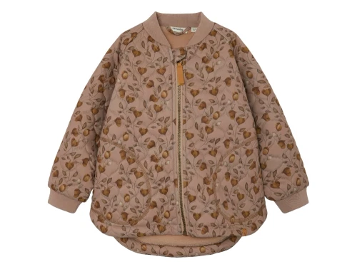 Lil Atelier nougat print termojakke fleecefor