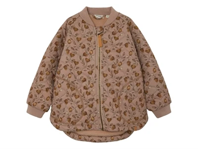 Lil Atelier nougat print termojakke fleecefor