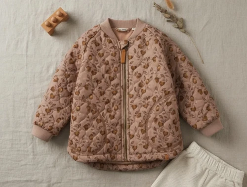 Lil Atelier nougat print termojakke fleecefor