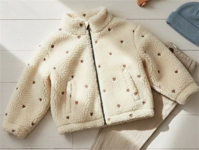 Lil Atelier sandshell hearts jakke