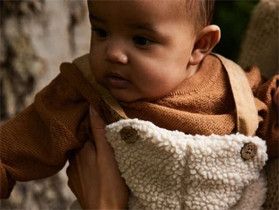 Lil Atelier fog sherpa overall