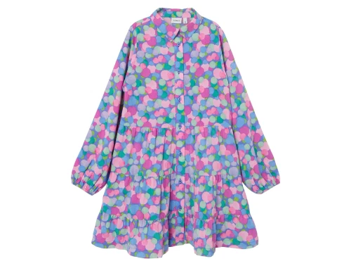 Name It baja blue kjole print