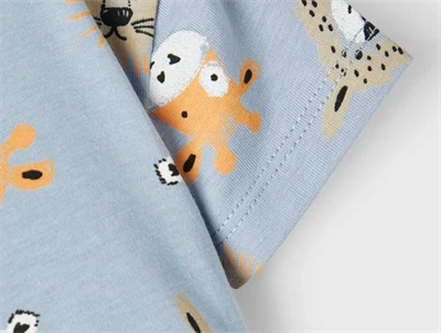 Name It dusty blue sunsuit print
