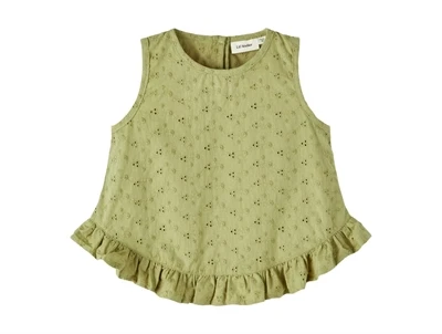 Lil Atelier sage top broderie anglaise
