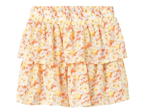 Name It creme de peche nederdel blomster
