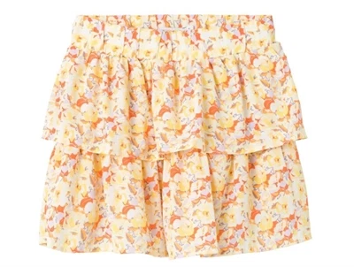 Name It creme de peche nederdel blomster