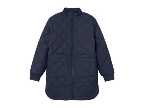 Name It dark sapphire long quilt overgangsjakke