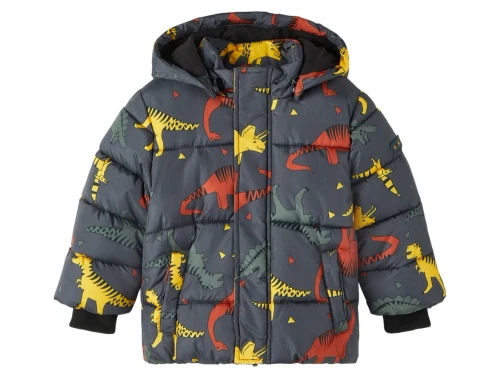 Name It dark sapphire dino puffer vinterjakke