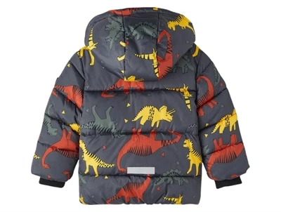 Name It dark sapphire dino puffer vinterjakke