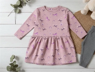 Name It deauville mauve printet kjole