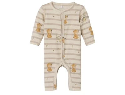 heldragt i peyote melange fra Name It med bjørneprint og striber