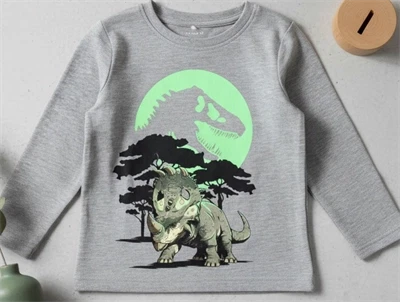 Name It grey melange t-shirt Jurassic World