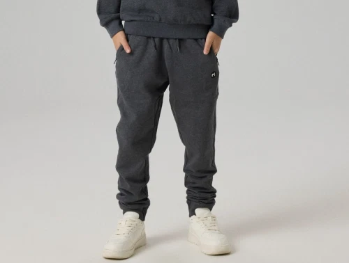 Name It sweatpants i mørkegrå nuance med lynlåslommer