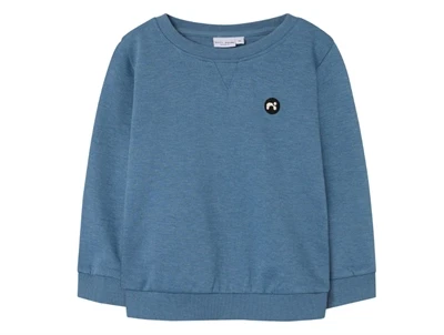 name it sweatshirt coronet blue med badge forfra