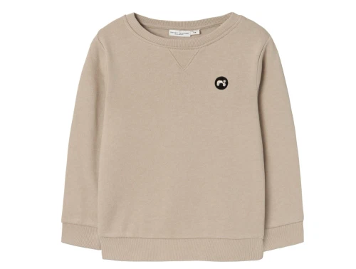 name it sweatshirt pure cashmere med badge forfra