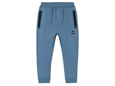 name it sweatpants coronet blue med lynlåslommer forfra