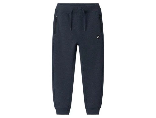 name it sweatpants dark sapphire med lynlåslommer forfra