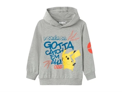 Name It grey melange Pokemon hoodie sweatshirt
