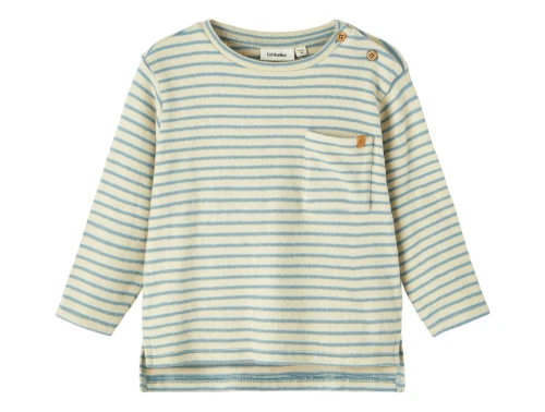 Lil Atelier smoke blue stribet loose bluse