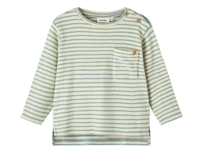 Lil Atelier smoke blue stribet loose bluse